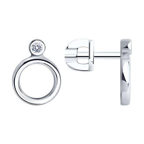 Серьги SOKOLOV - Серебро 925, Фианит (арт. 94022966)