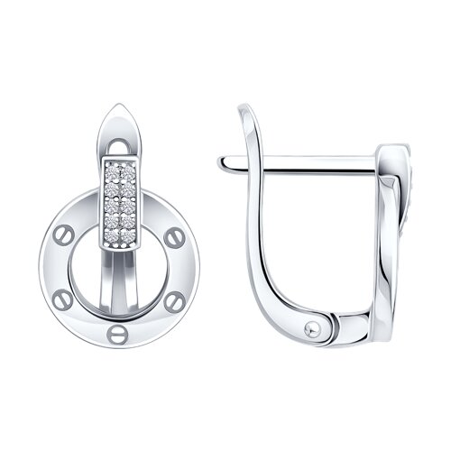 Серьги SOKOLOV - Серебро 925, Фианит (арт. 94027622-91)
