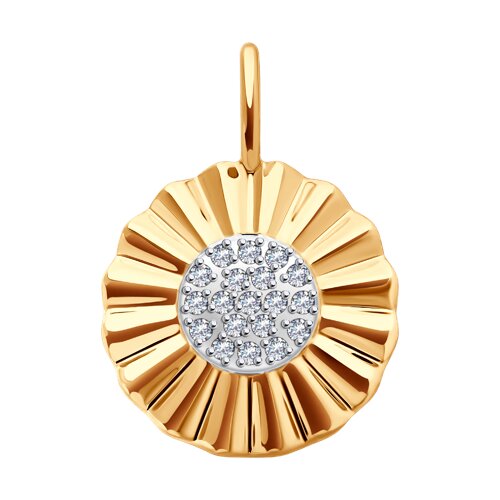 Подвеска SOKOLOV - Золото 585, Фианит (арт. 036646)