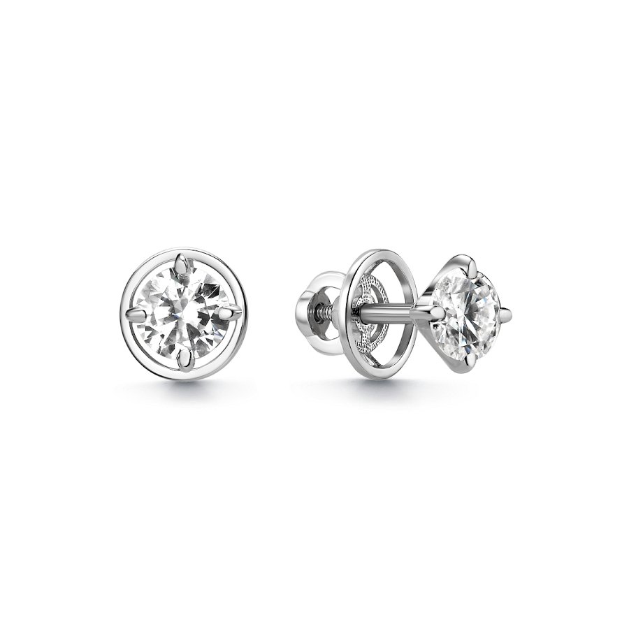 Серьги Дар - Серебро 925, Синтетический муассанит (арт. С-2449рс1612800)