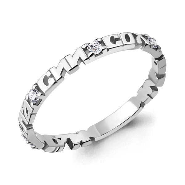 Кольцо Аквамарин - Серебро 925, Фианит (арт. 61515А.5)