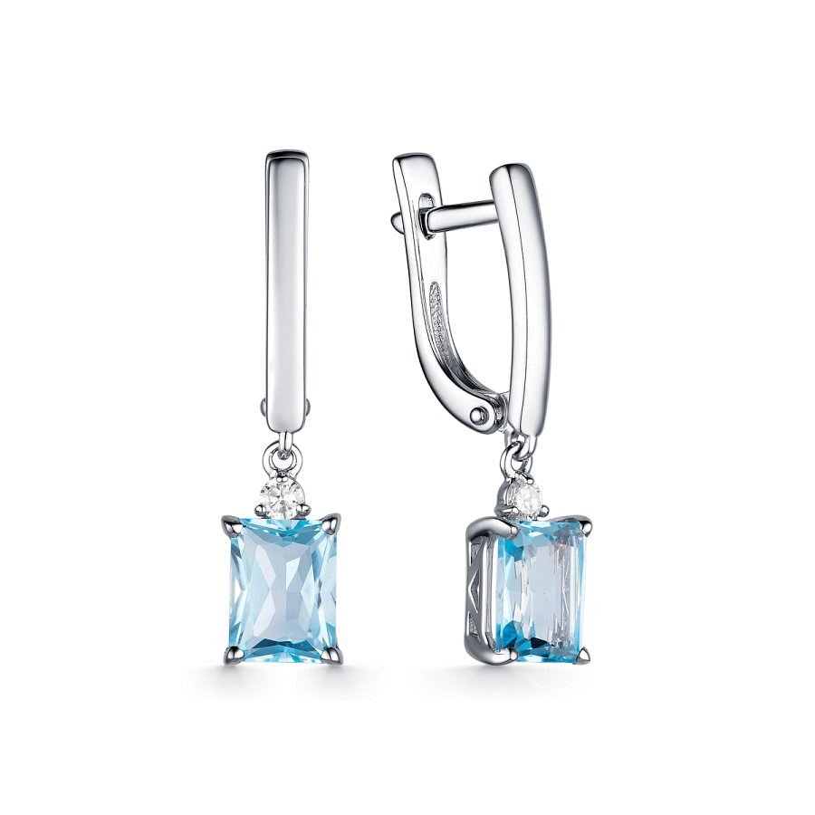 Серьги Дар - Серебро 925, Топаз, Фианит (арт. С-3692рс40200)