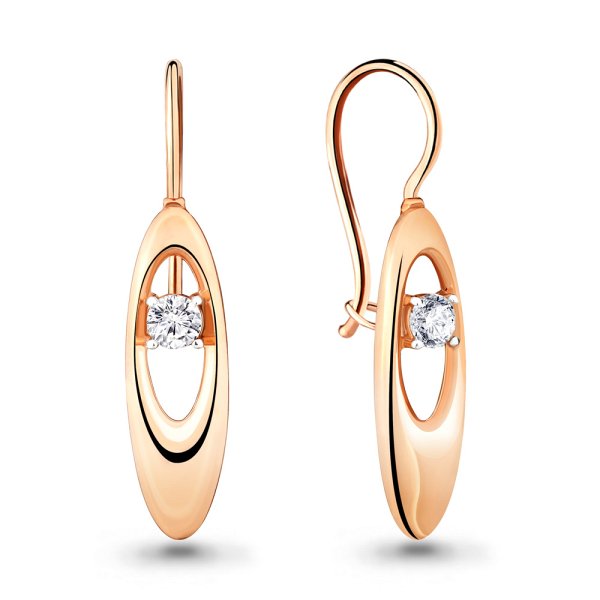 Серьги Аквамарин - Серебро 925, Фианит (арт. 46808А.6)