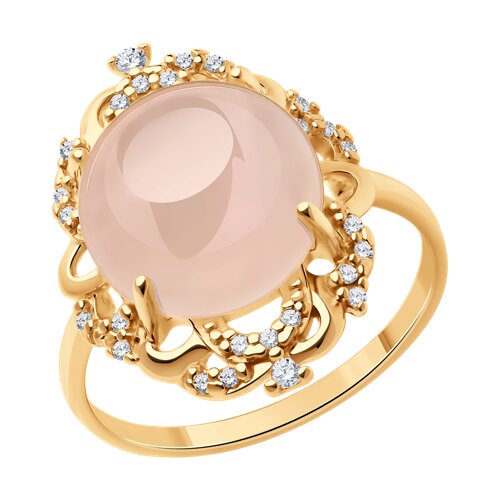 Кольцо SOKOLOV - Серебро 925, Кварц, Фианит (арт. 83010168)