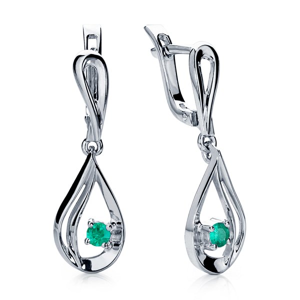 Серьги Platinum Lab. - Платина 950 (арт. ПС-068И-01)