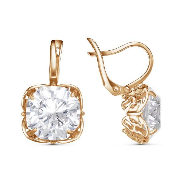 Серьги Красная пресня - Серебро 925, Фианит (арт. 33811301)