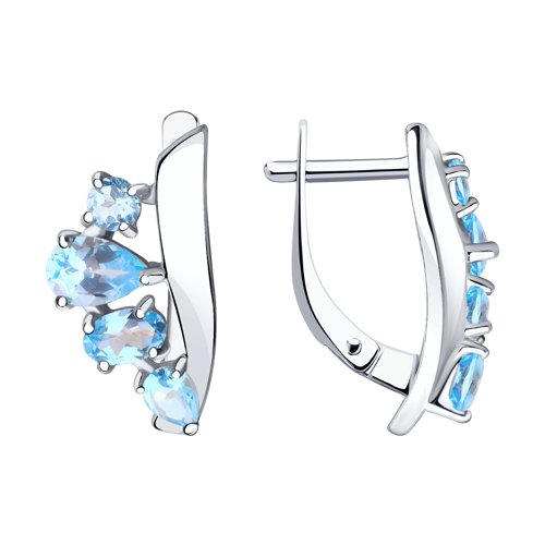 Серьги Diamant - Серебро 925, Топаз (арт. 94-320-00450-1)