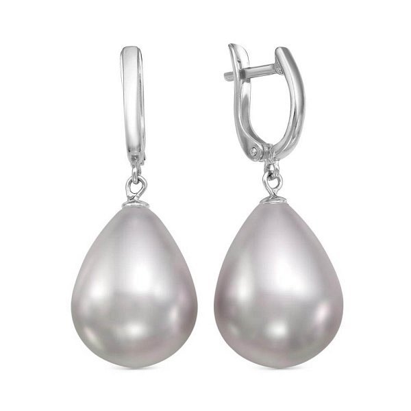 Серьги Красная пресня - Серебро 925, Жемчуг имитация (арт. 3369728Д9)