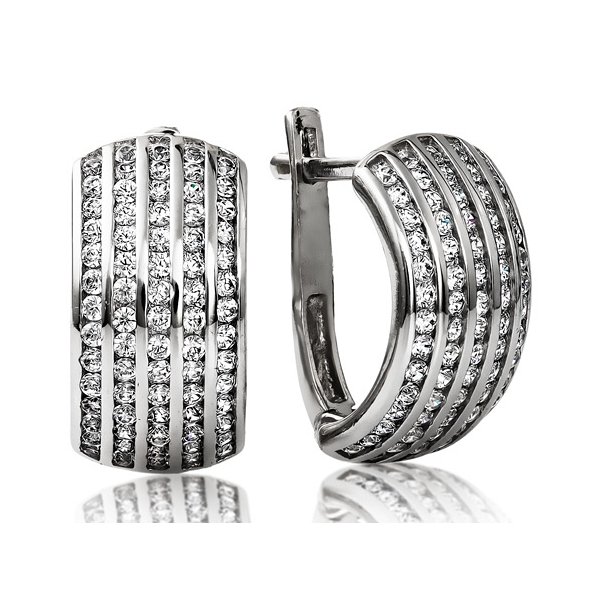 Серьги Галатея - Серебро 925, Фианит (арт. 3147.1)