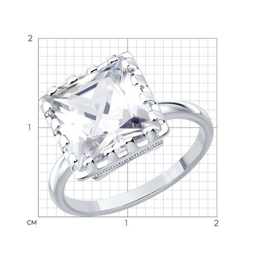 Кольцо SOKOLOV - Серебро 925, Фианит (арт. 94014860)