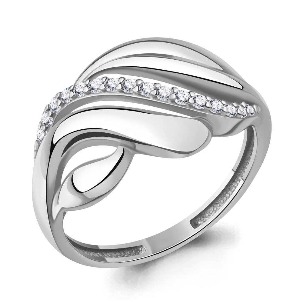 Кольцо Аквамарин - Серебро 925, Фианит (арт. 600856А.5)