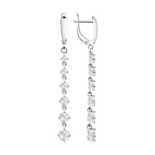 Серьги SOKOLOV - Серебро 925, Фианит (арт. 94022010)