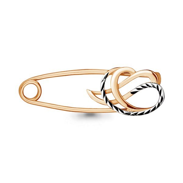 Булавка Аквамарин - Золото 585 (арт. 72586.1)