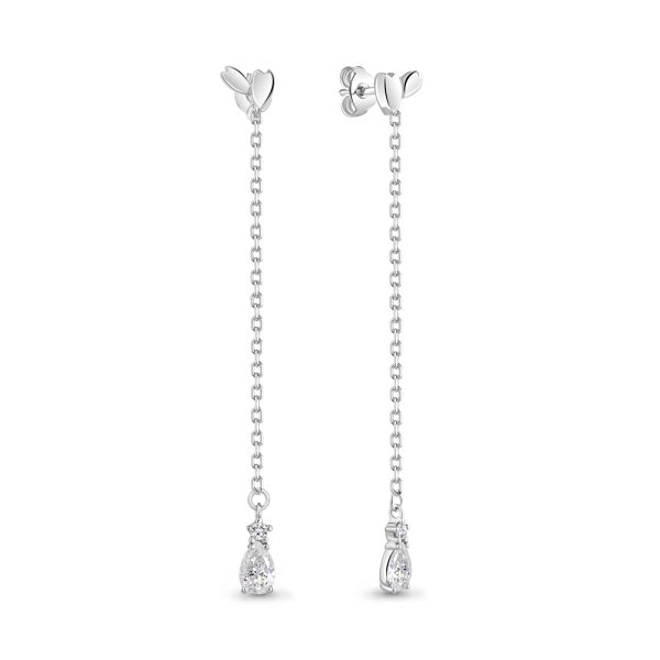 Серьги Аквамарин - Серебро 925, Фианит (арт. 48947А.5)