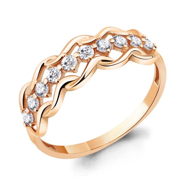 Кольцо Аквамарин - Серебро 925, Фианит (арт. 67351А.6)