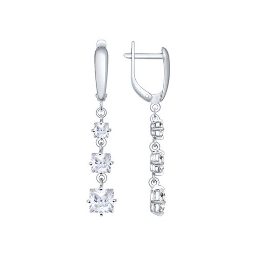 Серьги SOKOLOV - Серебро 925, Фианит (арт. 94022009)