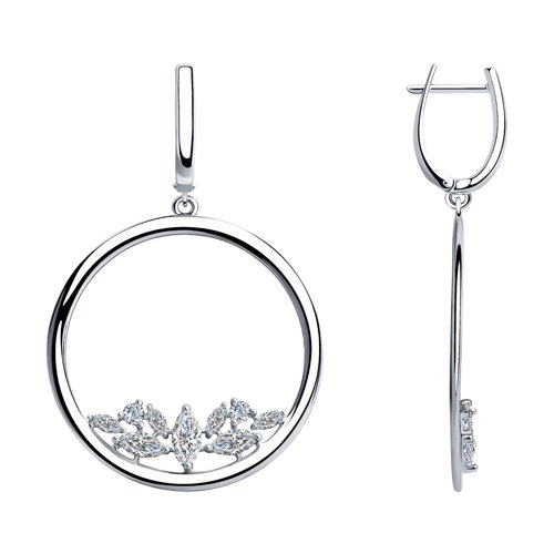 Серьги SOKOLOV - Серебро 925, Фианит (арт. 94023550)