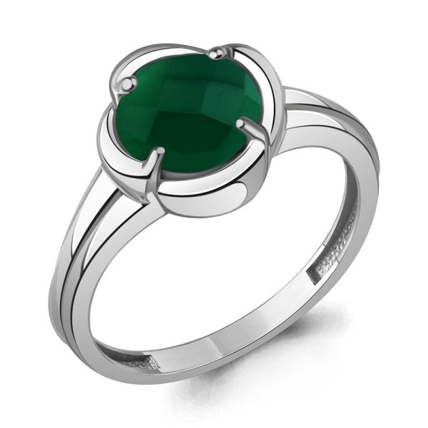 Кольцо Аквамарин - Серебро 925, Агат (арт. 65030909.5)