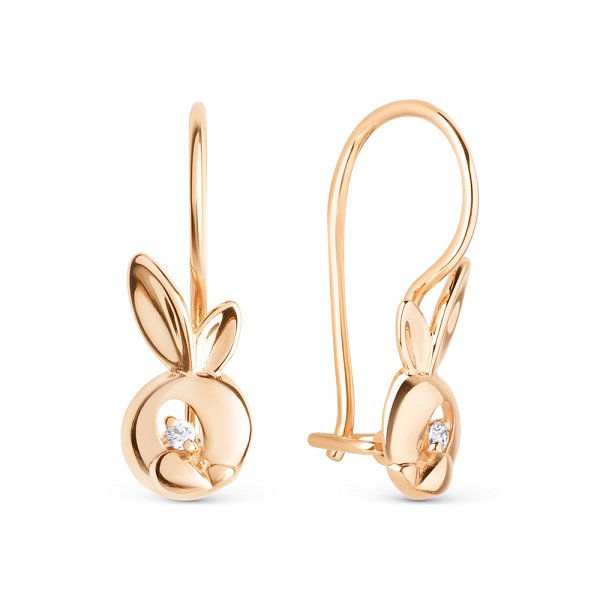 Серьги ЮФ Династия - Золото 375, Фианит (арт. 022472-5100)