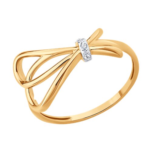 Кольцо SOKOLOV - Золото 585, Фианит (арт. 019674)