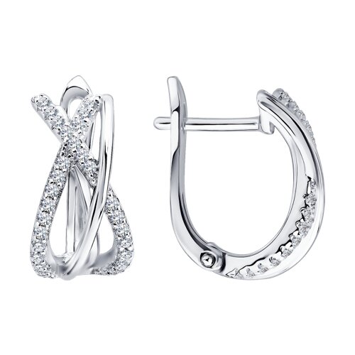 Серьги SOKOLOV - Серебро 925, Фианит (арт. 94027604-91)