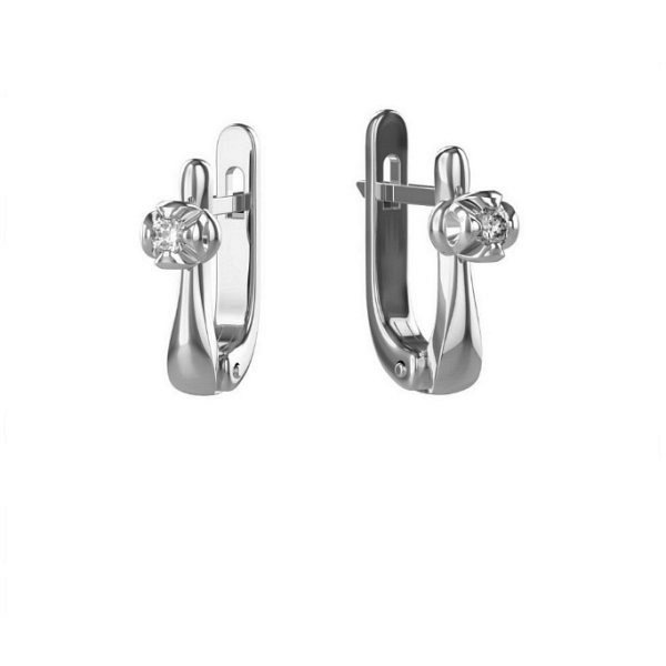Серьги РИНГО - Золото 585, Бриллиант (арт. Зс-2678)