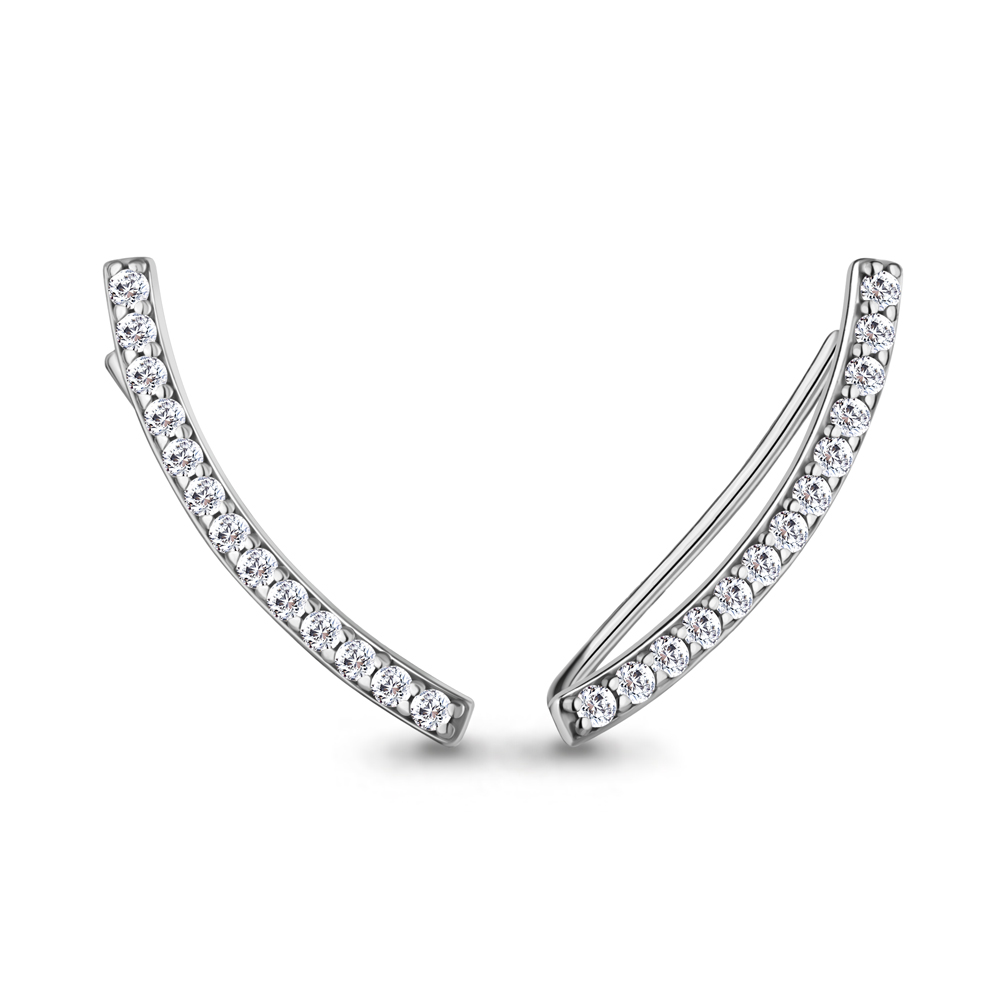 Серьги Аквамарин - Серебро 925, Фианит (арт. 400081А.5)