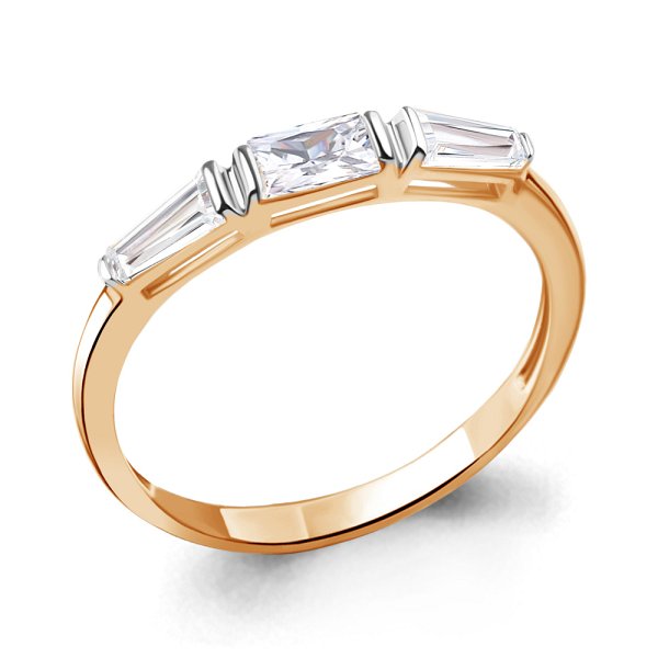 Кольцо Аквамарин - Золото 585, Фианит (арт. 67246.1)