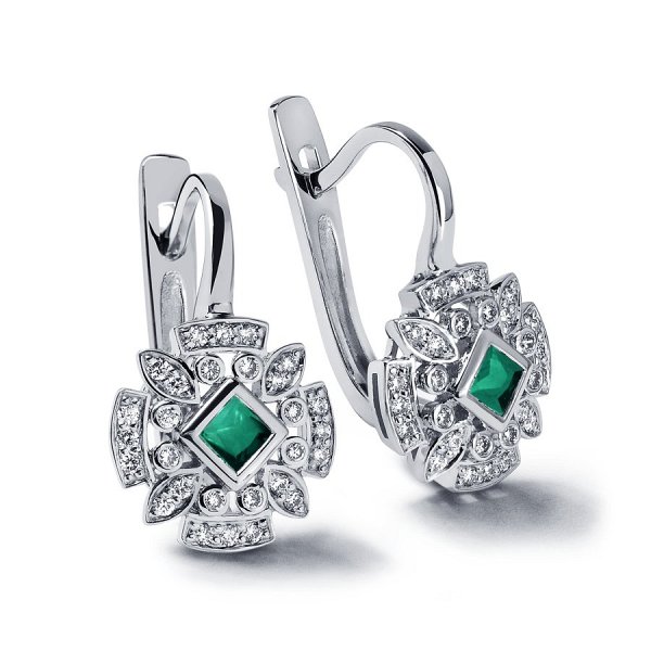 Серьги Platinum Lab. - Платина 950 (арт. ПС-275И-02)