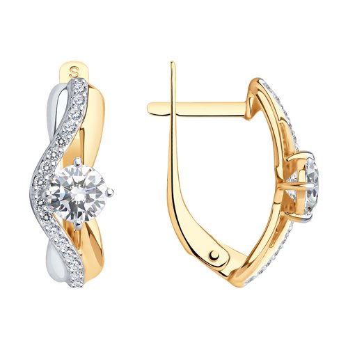 Серьги SOKOLOV - Золото 585, Фианит (арт. 027122)