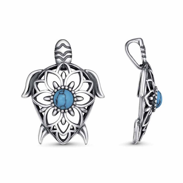 Подвеска Красная пресня - Серебро 925, Бирюза (арт. 53316790Б)