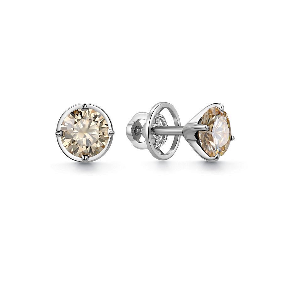Серьги Дар - Серебро 925, Синтетический муассанит (арт. С-2449рс1620)