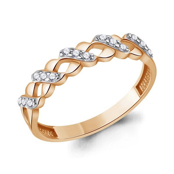 Кольцо Аквамарин - Золото 375, Фианит (арт. 600565А.8)