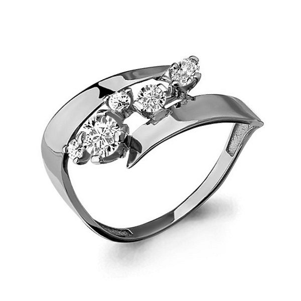 Кольцо Аквамарин - Серебро 925, Фианит (арт. 64803А.5)