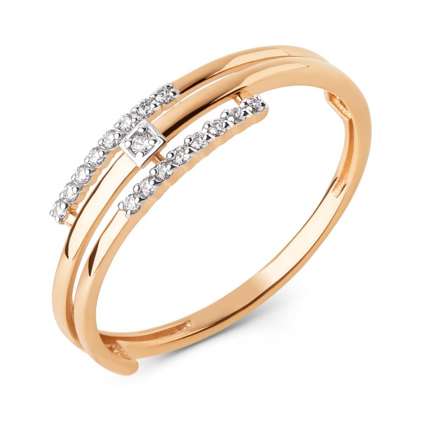 Кольцо ЮФ Династия - Золото 585, Фианит (арт. 026131-1102)