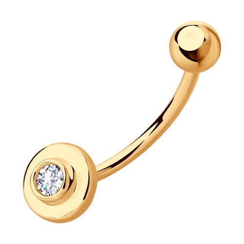 Пирсинг SOKOLOV - Золото 375, Фианит (арт. 060212-4)