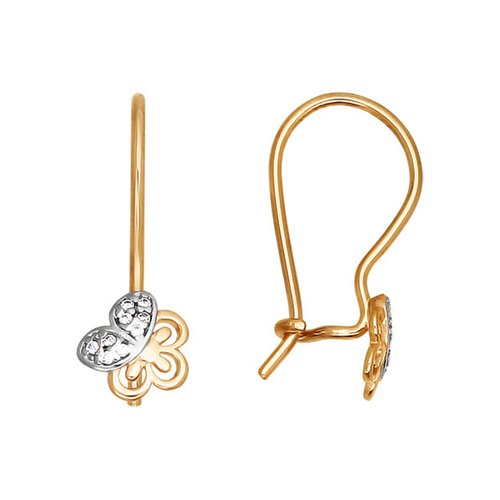 Серьги SOKOLOV - Золото 585, Фианит (арт. 026314)