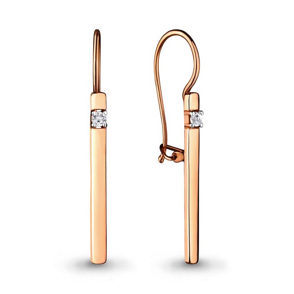 Серьги Аквамарин - Серебро 925, Фианит (арт. 46693А.6)