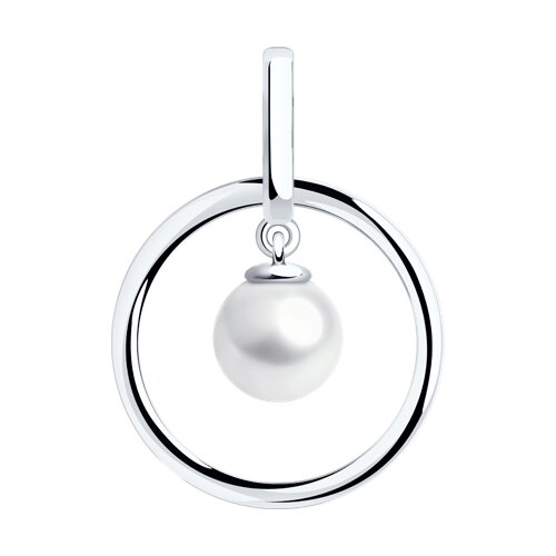Подвеска SOKOLOV - Серебро 925, Жемчуг имитация (арт. 94032041)