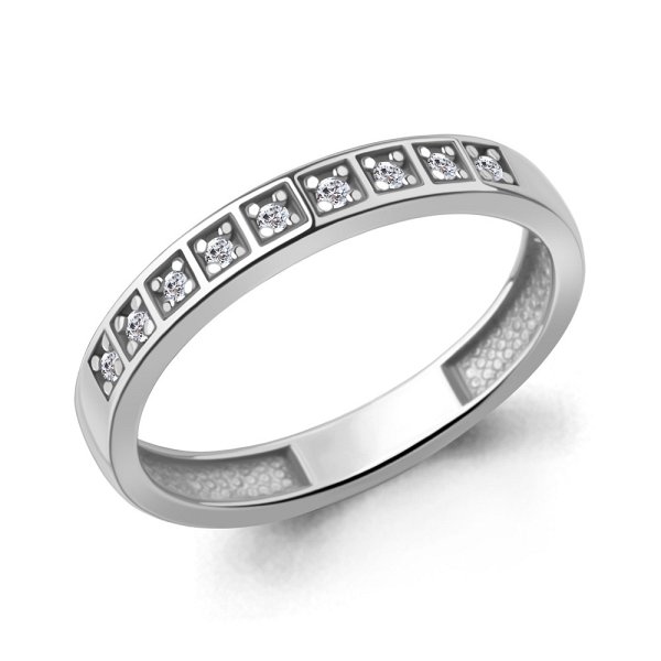 Кольцо Аквамарин - Серебро 925, Фианит (арт. 600339А.5)