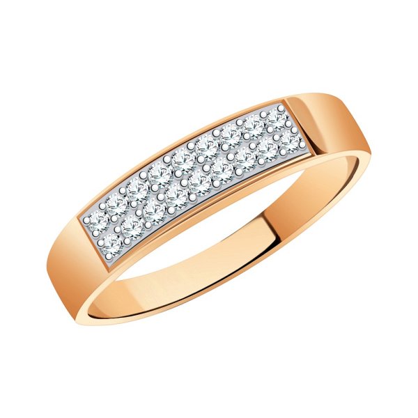 Кольцо Атолл - Золото 585, Бриллиант (арт. 1686бр)