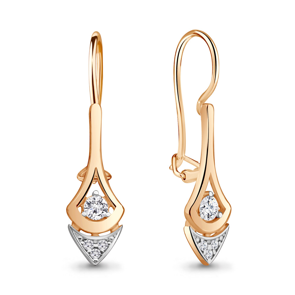 Серьги Аквамарин - Серебро 925, Фианит (арт. 48949А.6)