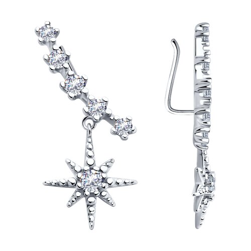 Серьги SOKOLOV - Серебро 925, Фианит (арт. 94025933)