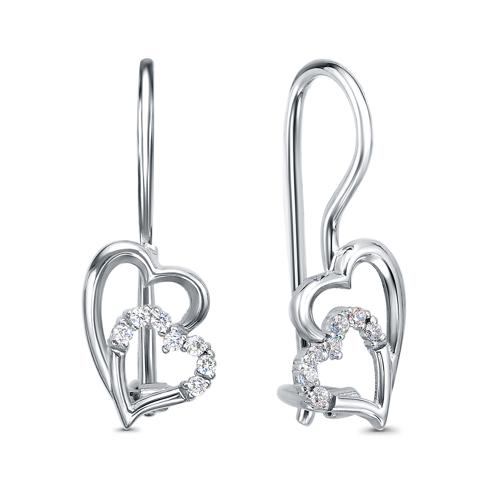 Серьги Иллада - Серебро 925, Фианит (арт. с122657)