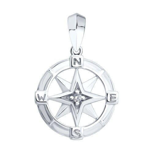 Подвеска SOKOLOV - Серебро 925, Фианит (арт. 94033285)