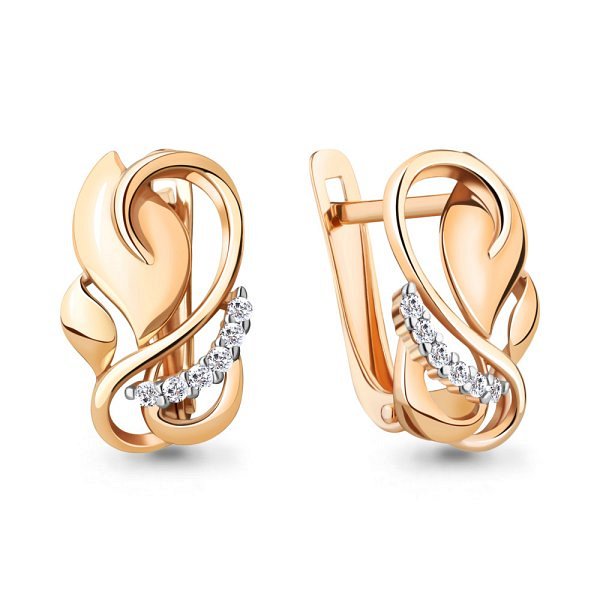 Серьги Аквамарин - Серебро 925, Фианит (арт. 49212А.6)