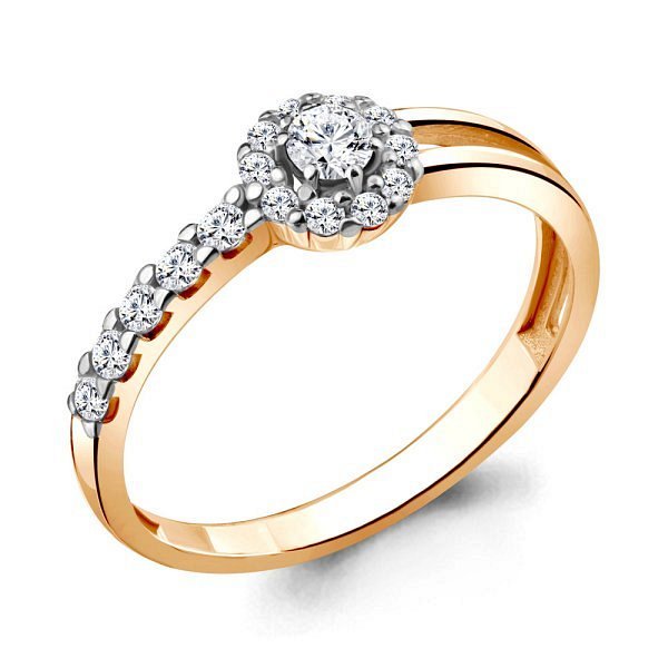 Кольцо Аквамарин - Серебро 925, Фианит (арт. 68812А.6)