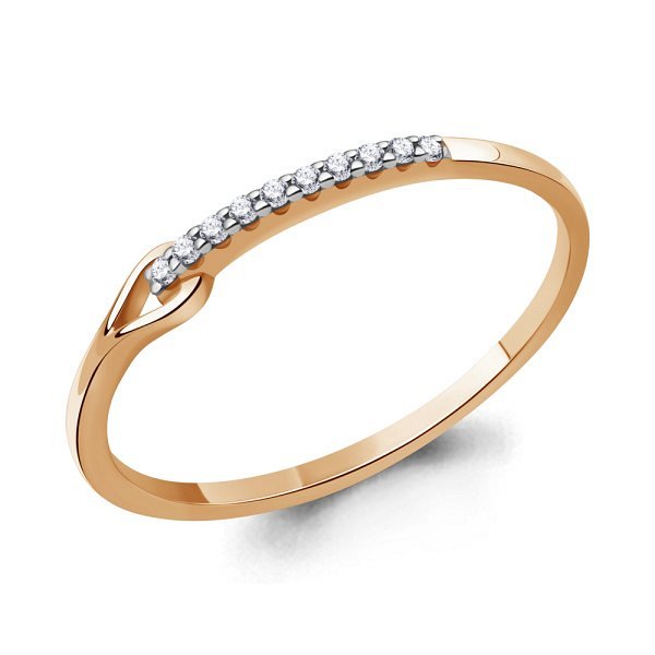 Кольцо Аквамарин - Золото 375, Фианит (арт. 600677А.8)