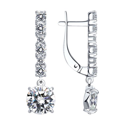 Серьги SOKOLOV - Серебро 925, Фианит (арт. 94022529)