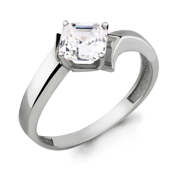 Кольцо Аквамарин - Серебро 925, Фианит (арт. 664771.5)